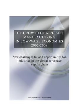 The Growth of Aircraft Manufacturing in Low-Wage Economies 2005-2009