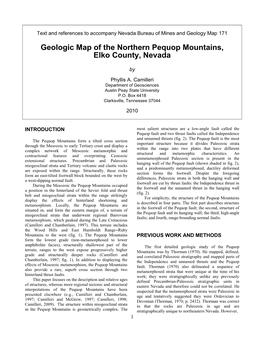 Geology of the Dogskin Mountain Quadrangle, Northern Walker Lane