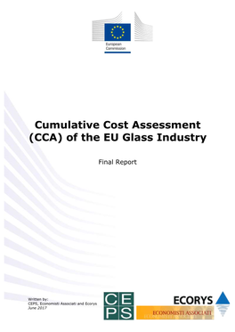 Cumulative Cost Assessment (CCA) of the EU Glass Industry