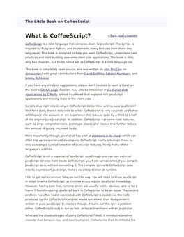 Little Book on Coffeescript