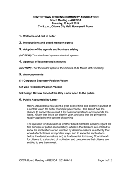 CCCA Board Agenda 04-15-2014