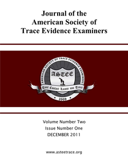 Journal of the American Society of Trace Evidence Examiners