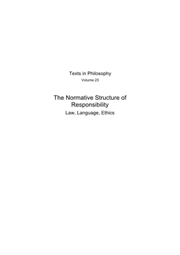 The Normative Structure of Responsibility Law, Language, Ethics