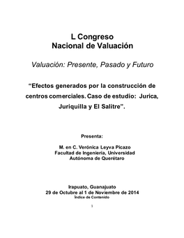 L Congreso Nacional De Valuación