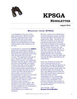 Download August 2012 Newsletter