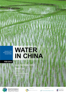 Water in China Please Click to Access Sections