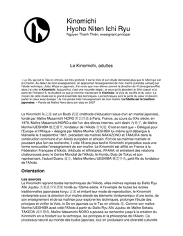 Kinomichi Hyoho Niten Ichi Ryu Nguyen Thanh Thiên, Enseignant Principal