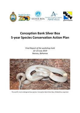 Conception Bank Silver Boa 5-Year Species Conservation Action Plan