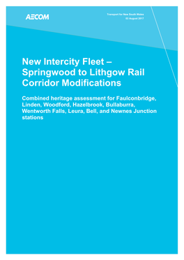 New Intercity Fleet – Springwood to Lithgow Rail Corridor Modifications
