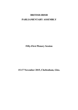 Transcript of 51St Plenary Session, November 2015