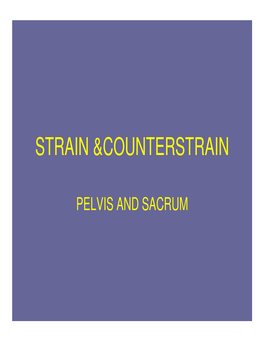 Strain &Counterstrain