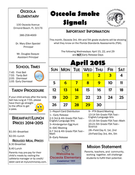 OSCEOLA ELEMENTARY Osceola Smoke