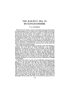 The Railway Era in Buckinghamshire F