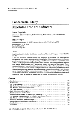 Modular Tree Transducers