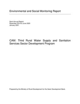 50101-002: Third Rural Water Supply and Sanitation Services Sector