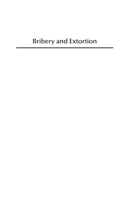 Bribery and Extortion PRAEGER SECURITY INTERNATIONAL ADVISORY BOARD