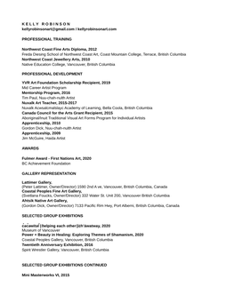 Kelly Robinson CV