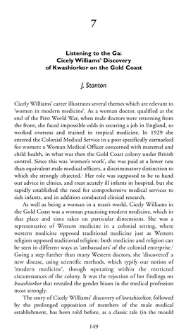 Listening to the Ga: Cicely Williams' Discovery of Kwashiorkor on The