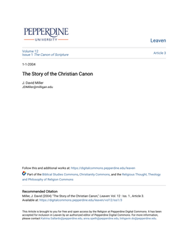 The Story of the Christian Canon