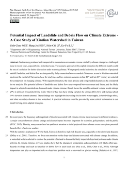 Potential Impact of Landslide and Debris Flow on Climate Extreme