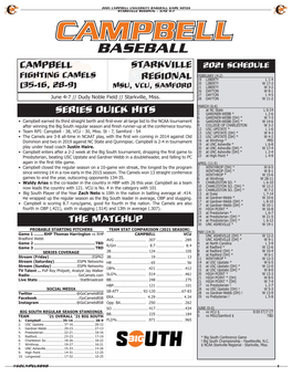 Series Quick Hits Campbell Starkville Regional The