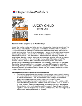 Teachers' Notes for Lucky Child by Luong