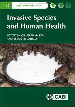 Invasive Species and Human Health ©CAB International 2018 – for Chapter 10 Authors