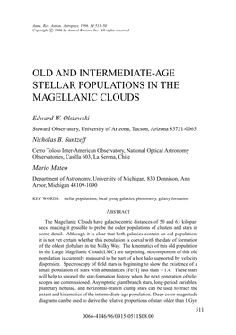 Old and Intermediate-Age Stellar Populations in the Magellanic Clouds