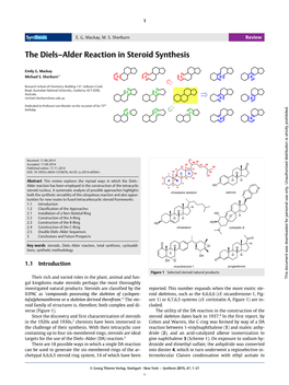 The Diels–Alder Reaction in Steroid Synthesis