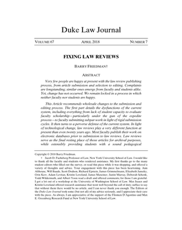 Fixing Law Reviews