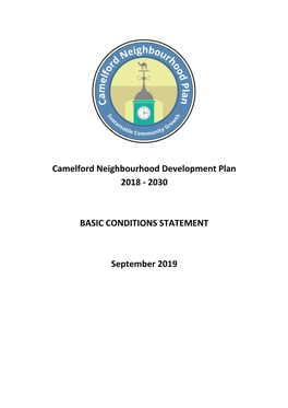 Camelford Neighbourhood Development Plan 2018 - 2030