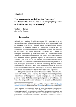 Scotland's 2011 Census and the Demographic Politics of Disability