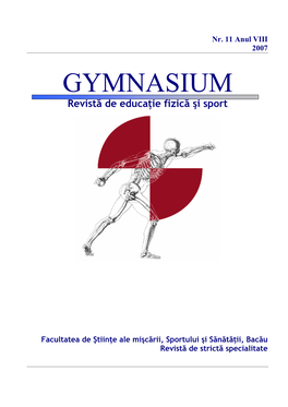 GYMNASIUM Revistă De Educaţie Fizică Şi Sport