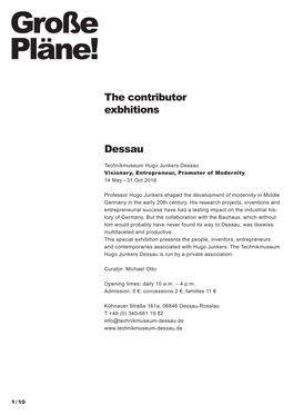 The Contributor Exbhitions Dessau