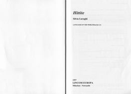 Hittite (Luraghi).Pdf