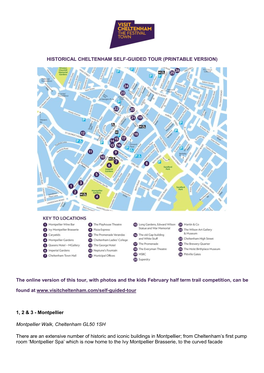 Historical Cheltenham Self-Guided Tour (Printable Version)