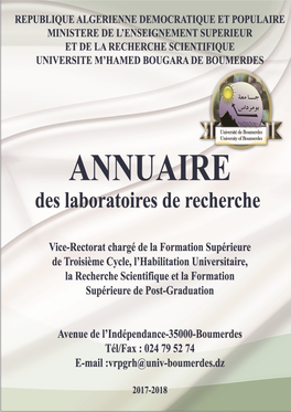 1 Université M'hamed Bougara- Boumerdes