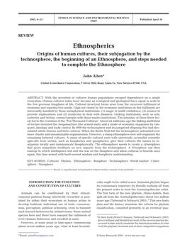 Ethnosphere John Allen