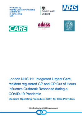 London NHS 111 IUC and GPOOH Influenza