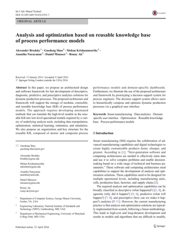 Paper, We Propose an Architectural Design Performance Models and Domain-Specific Dashboards