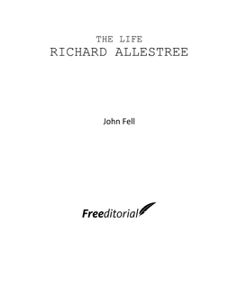 The Life Richard Allestree