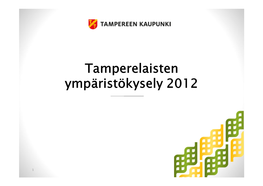 Pdftamperelaisten Ympäristökysely 2012