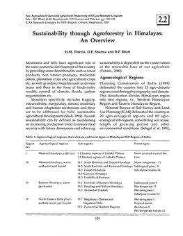 Sustainability Through Agroforestry in Himalayas: an Overview