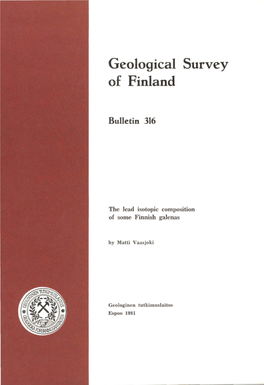 Geological Survey of Finland Bulletin