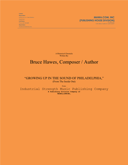 Bruce Hawes, Composer / Author