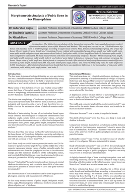 Medical Science ABSTRACT Morphometric Analysis of Pubic