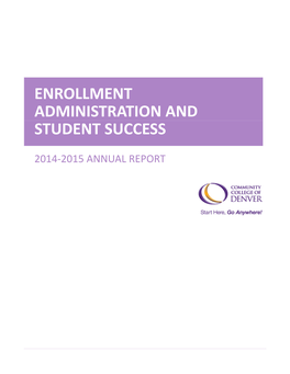 Enrollment Administration and Student Success