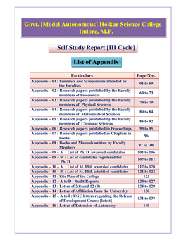 Govt. [Model Autonomous] Holkar Science College Indore, MP