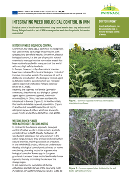 Integrating Weed Biological Control In