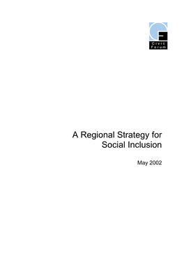 A Regional Strategy for Social Inclusion